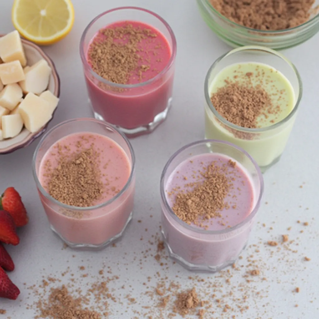 Taças de smoothie de frutas